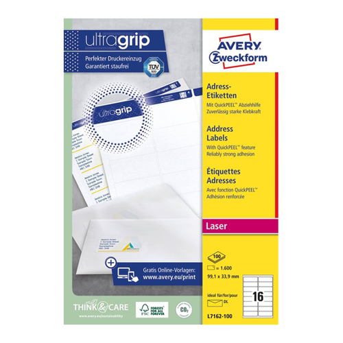 Bild von Avery Addressing Labels für kleine Umschläge (UltraGrip)