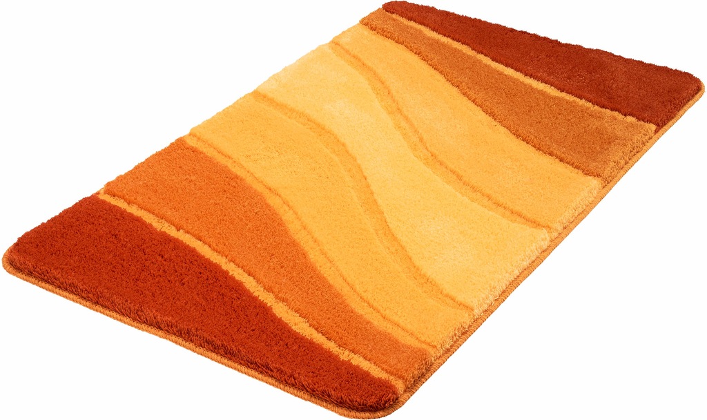 Bild von MEUSCH Badematte Ocean, Höhe 23 mm, rutschhemmend beschichtet, fußbodenheizungsgeeignet, Kunstfaser, Badteppich, Wellen Design, mit Farbverlauf, Hoch-Tief Effekt, waschbar