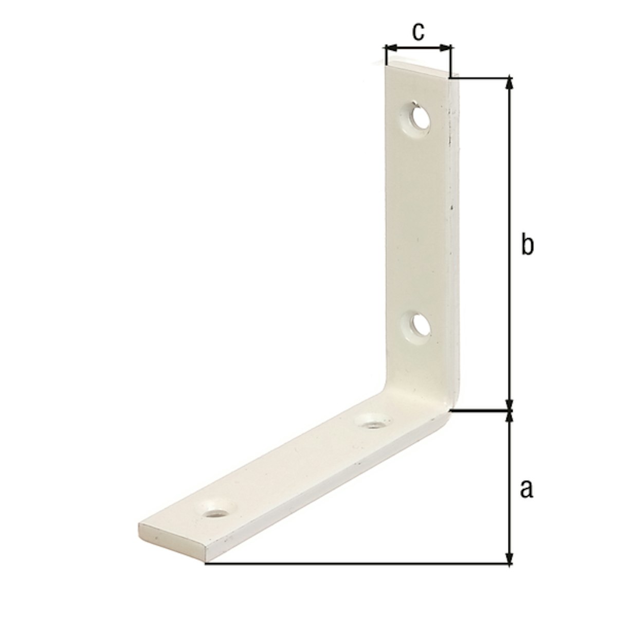 Bild von Alberts® Balkenwinkel weiß beschichtet 100x100x20 mm