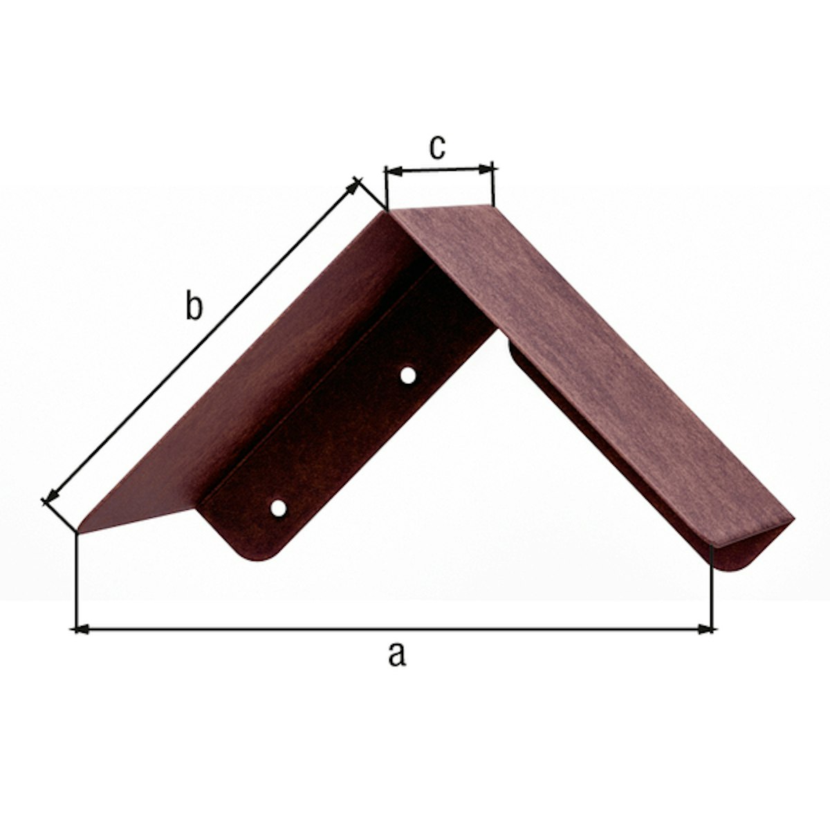 Bild von Alberts® Schutzspitzdach für Futterhaus Rostbraun