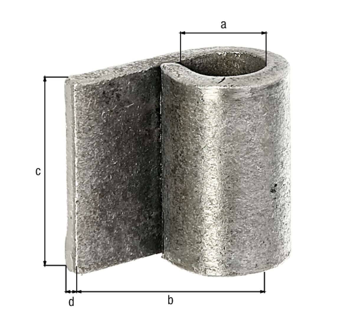 Bild von Alberts® Anschweißband f.Metallt.⌀13mm,Abstand Außenkante-Mitte Rolle 30mm