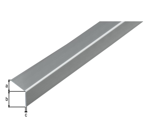 Bild von Alberts® Winkelprofil selbstkl., Kunststoff, Länge 1m, versch. Größen und Farben-Edelstahloptik-30 x 30 mm