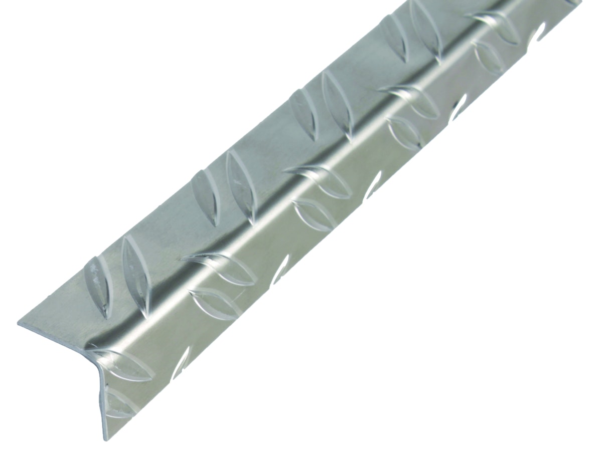 Bild von Alberts® Winkelprofil, Riffel-Prägung, Alu, versch. Maße-1 m-35,5 x 35,5 mm