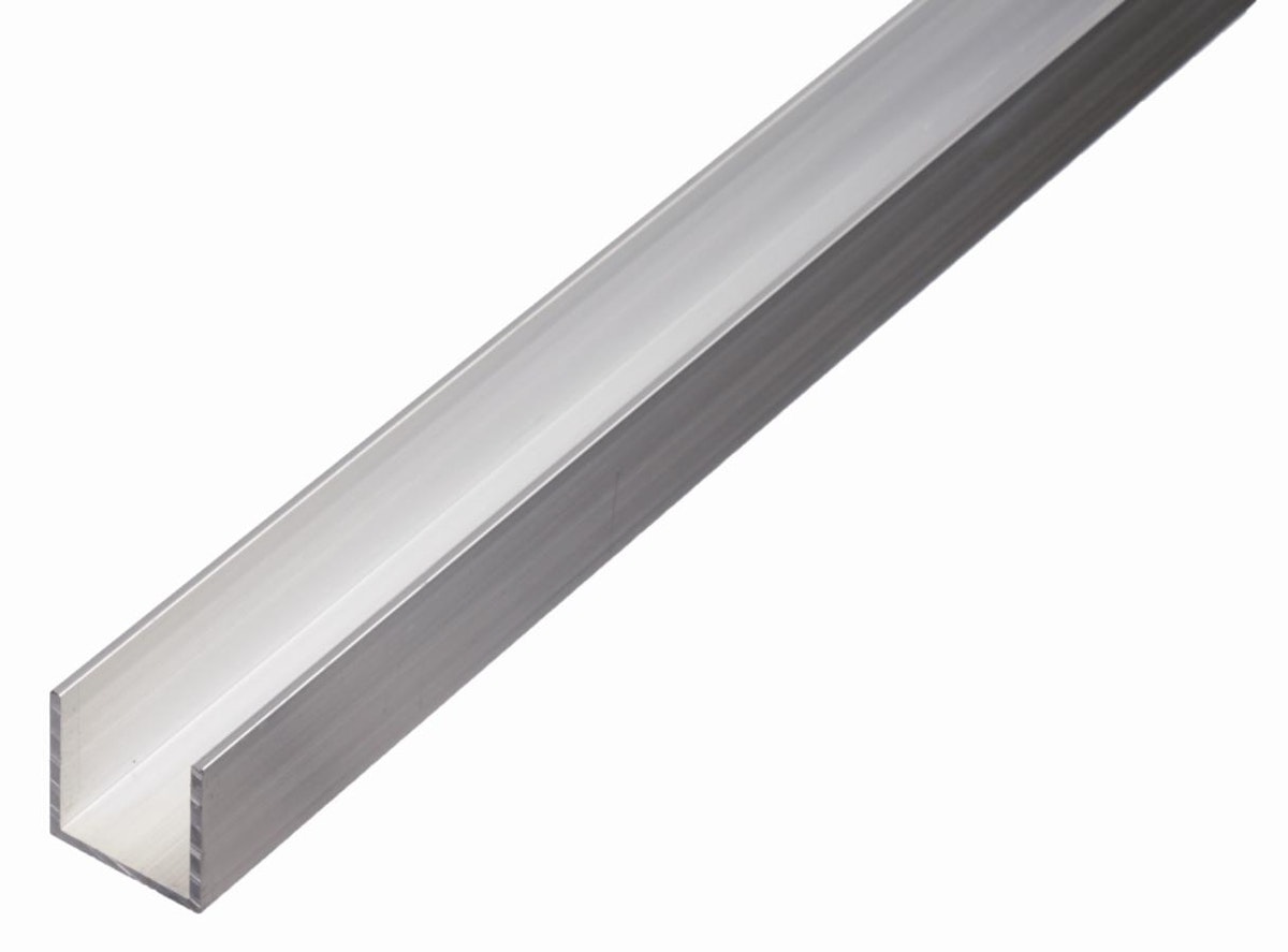 Bild von Alberts® BA-Profil, U-Form, Alu, Länge 2,6m, versch. Größen-15 x 20 mm-1,5 mm