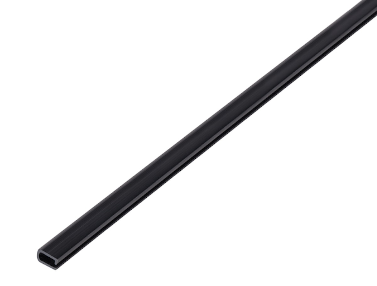 Bild von Alberts® Einfassprofil, PVC, schwarz, Länge:1000 mm, Breite: 7 mm, Höhe: 4 mm 470586