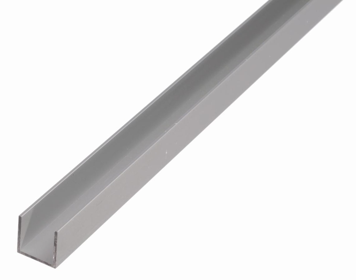 Bild von Alberts® U-Profil, Alu, versch. Größen-1 m-8,6 x 12 mm-1,3 mm