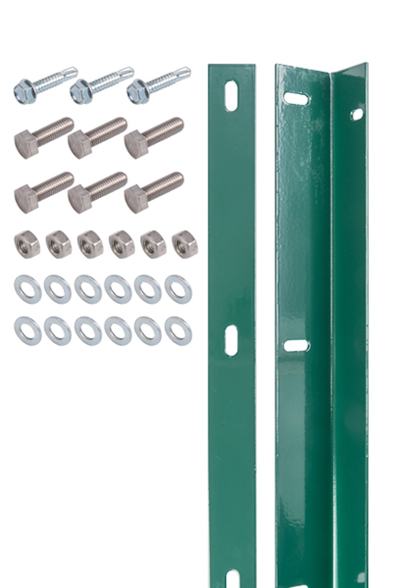 Bild von Alberts® Befestigungsleiste f.Doppelstab-Gittermatten,grün,Länge:2000 mm,m.Schrauben 623203