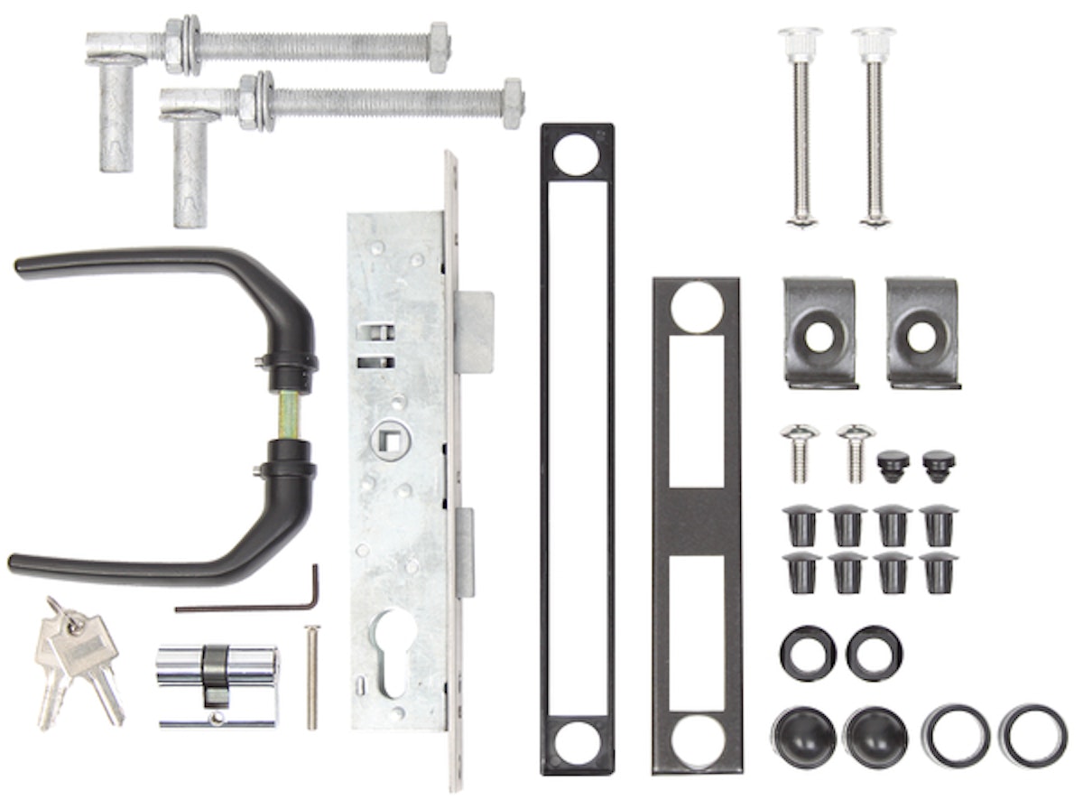 Bild von Alberts® Zubehör-Set für Wellengitter-Tore bis 1500mm Höhe,anthr.7016 653859