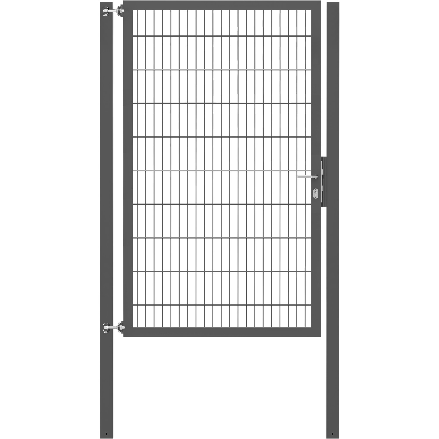 Bild von Einzeltor Flexo Plus 125 cm x 200 cm Pfosten 80 cm x 80 cm Anthrazit