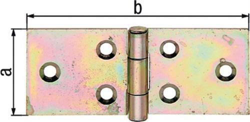 Bild von Tischband H.203mm B.offen44mm, S.2mm STA galv.gelb verz.GAH