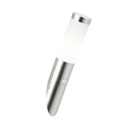 Bild von Wandleuchte Chorus in Silber E27 IP44 mit Bewegungsmelder