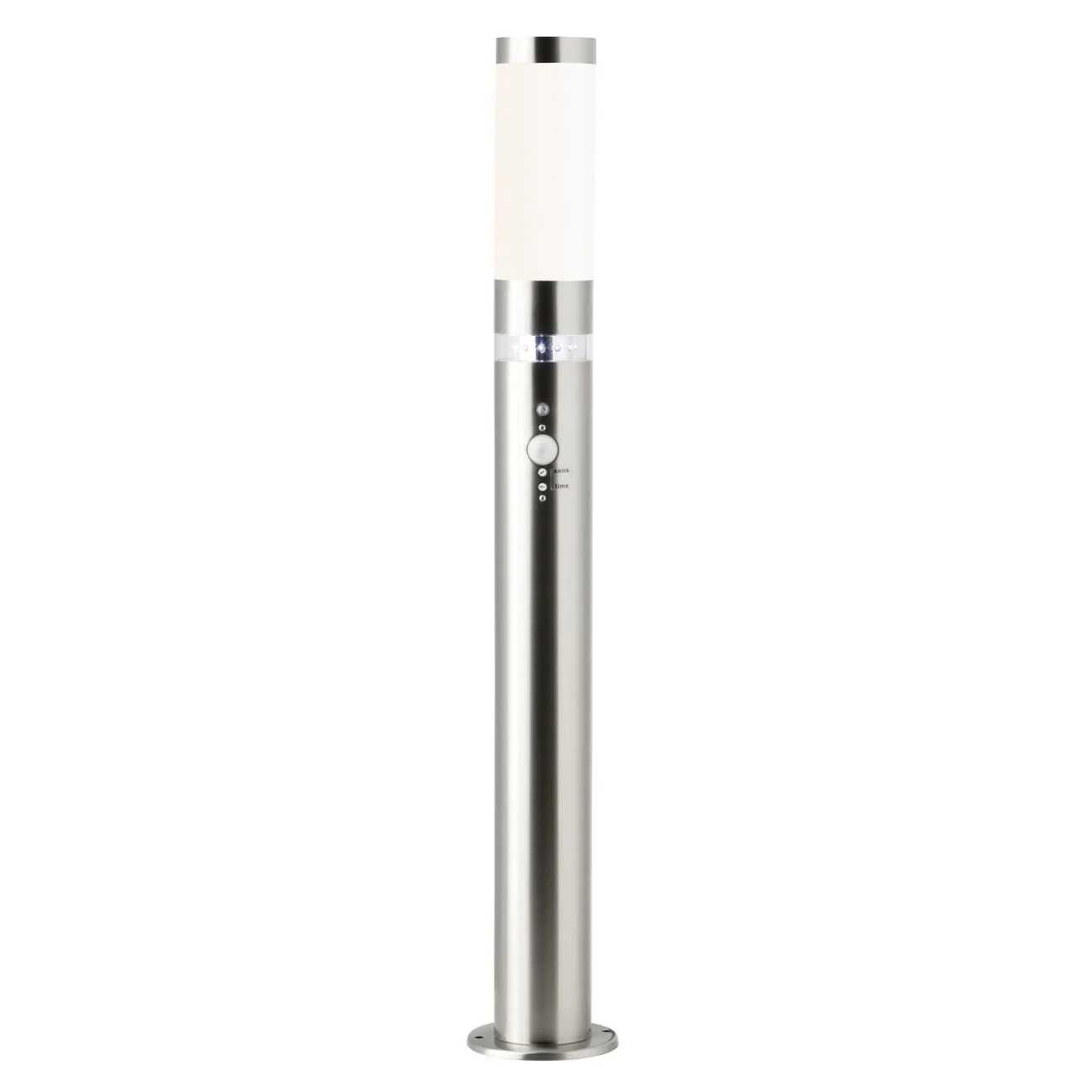 Bild von BRILLIANT Lampe Bole Außenstandleuchte Bewegungsmelder edelstahl 1x A60, E27, 60W, geeignet für Normallampen (nicht enthalten) IP-Schutzart: 44 - spritzwassergeschützt
