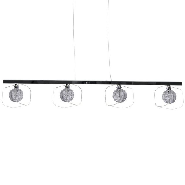 Bild von Brilliant LED Pendelleuchte, Leuchtmittel inklusive, Warmweiß, Design Decken Hänge Lampe ALU Kugel Glas Geflecht Wohn Zimmer