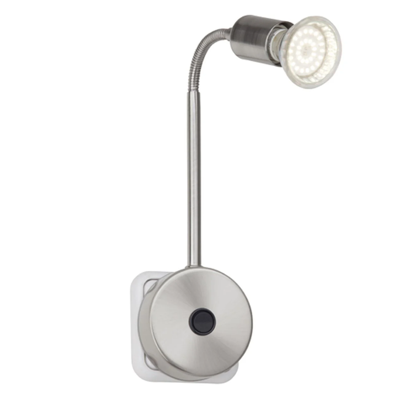 Bild von BRILLIANT Lampe Loona LED Steckerspot eisen | 1x LED-PAR51, GU10, 3W LED-Reflektorlampe inklusive, 250lm, 3000K | Mit Flexarm und Schalter | Energiesparend und langlebig durch LED-Einsatz