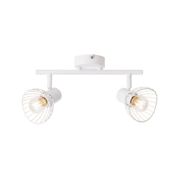 Bild von BRILLIANT Lampe Elhi Spotrohr 2flg weiß | 2x D45, E14, 40W, geeignet für Tropfenlampen (nicht enthalten) | Köpfe schwenkbar