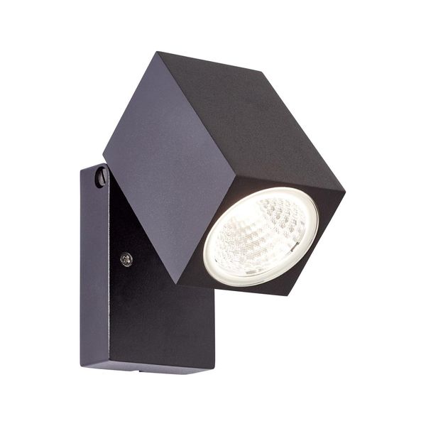 Bild von Brilliant | Burk LED Außenwandstrahler schwarz | 1x LED integriert, 6W LED integriert, (Lichtstrom: 600lm, Lichtfarbe: 3000K)