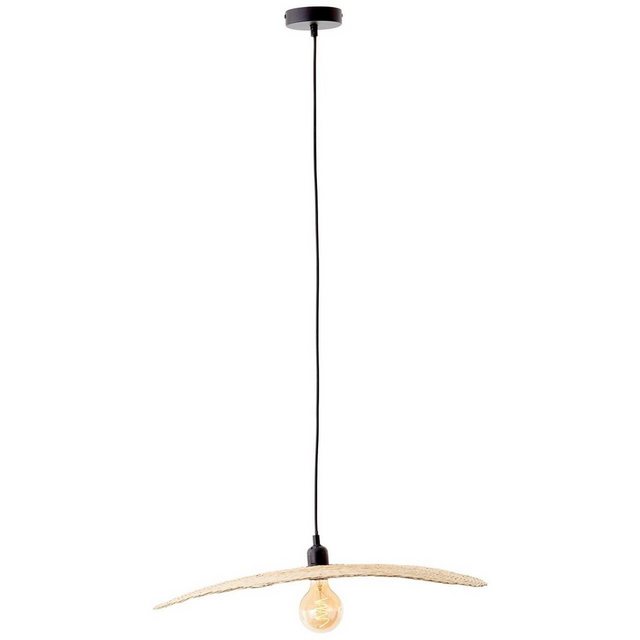 Bild von Brilliant Lampe, Jefter Pendelleuchte 1flg schwarz/natur, 1x A60, E27, 52W, Kabel kürzbar/in der Höhe einstellbar