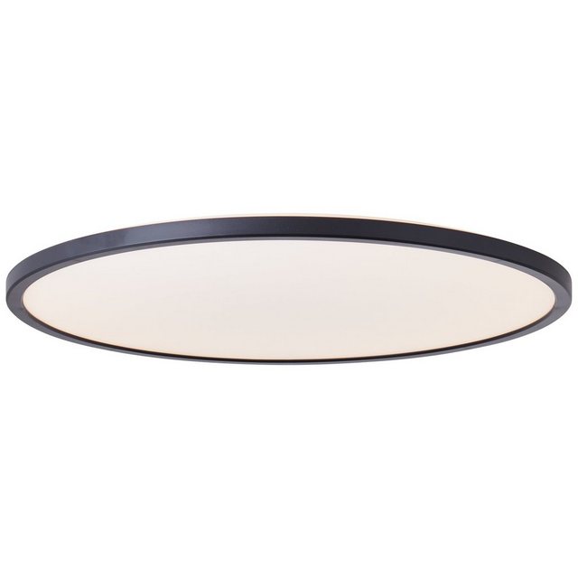 Bild von Brilliant Deckenleuchte Brennan, DimmfunktionMemoryfunktion, Warmweiß, Brennan LED Aufbaupaneel 54cm 3000K schwarz/weiß Metall schwarz 35 W L