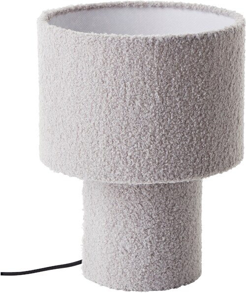 Bild von LeGer Home by Lena Gercke Tischleuchte Debora, ohne Leuchtmittel, Teddy-Stoff, Höhe 30 cm, Ø 23 cm, E27