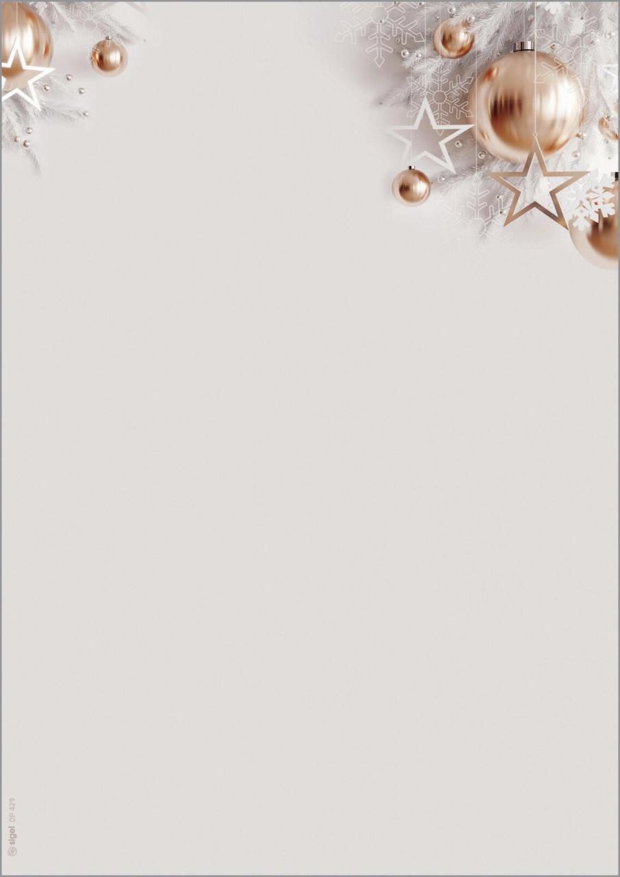 Bild von SIGEL DP429 Weihnachts-Briefpapier "Christmas in rose gold", DIN A4, 100 Blatt, weihnachtliches Motiv, aus nachhaltigem Papier