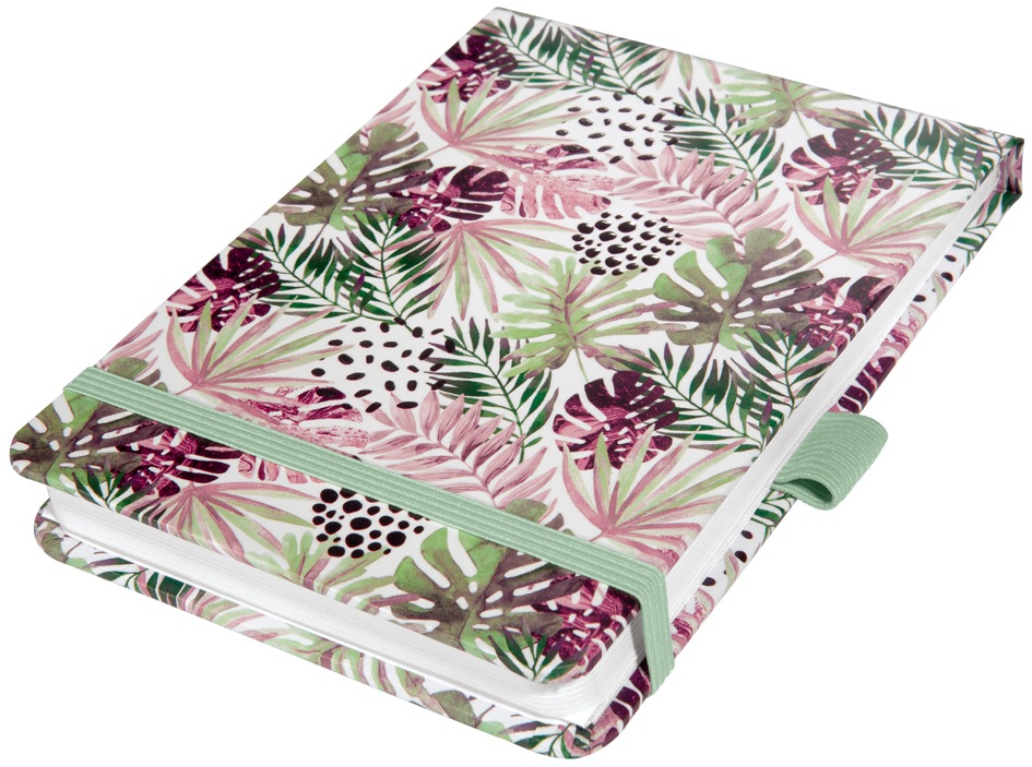 Bild von SIGEL JN354 Notizblock Jolie, Mintpink Jungle Fever, A6+, Dot-Lineatur, Hardcover, 79 Blatt, aus nachhaltigem Papier