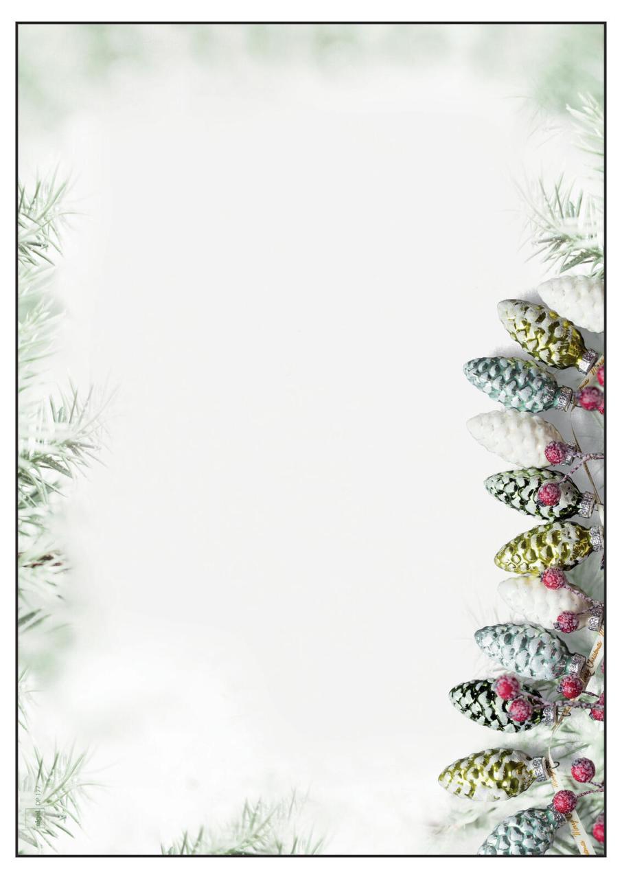 Bild von Sigel Designpapier Weihnachts-Motiv-Papier A4 90g Christmas Garland VE=100 Blatt