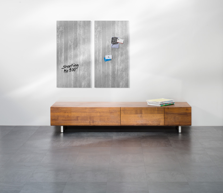 Bild von Sigel Magnettafel Glas-Magnettafel artverum® 91,0 x 46,0 cm Design Sichtbeton