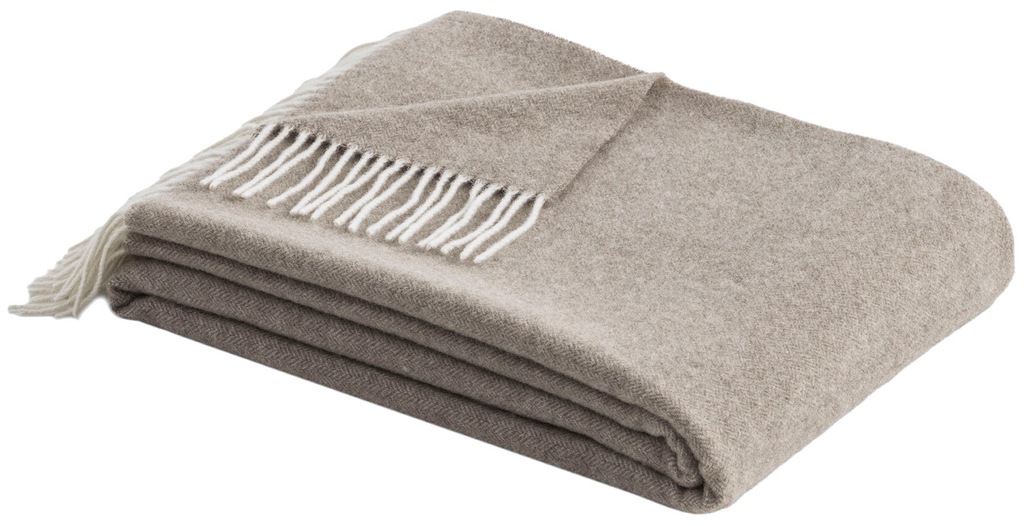 Bild von bugatti Wolldecke 150x200 cm - Merinowolle & Cashmere, hochwertig und kuschelweich, Merinodecke beige einfarbig