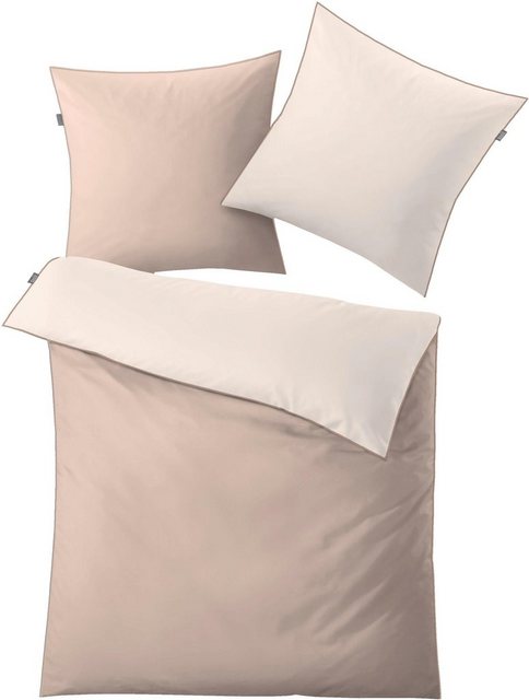 Bild von Kleine Wolke 6320271954 Bettwäsche Linda, Maße: 155 x 220 cm und 80 x 80 cm, Farbe: Taupe