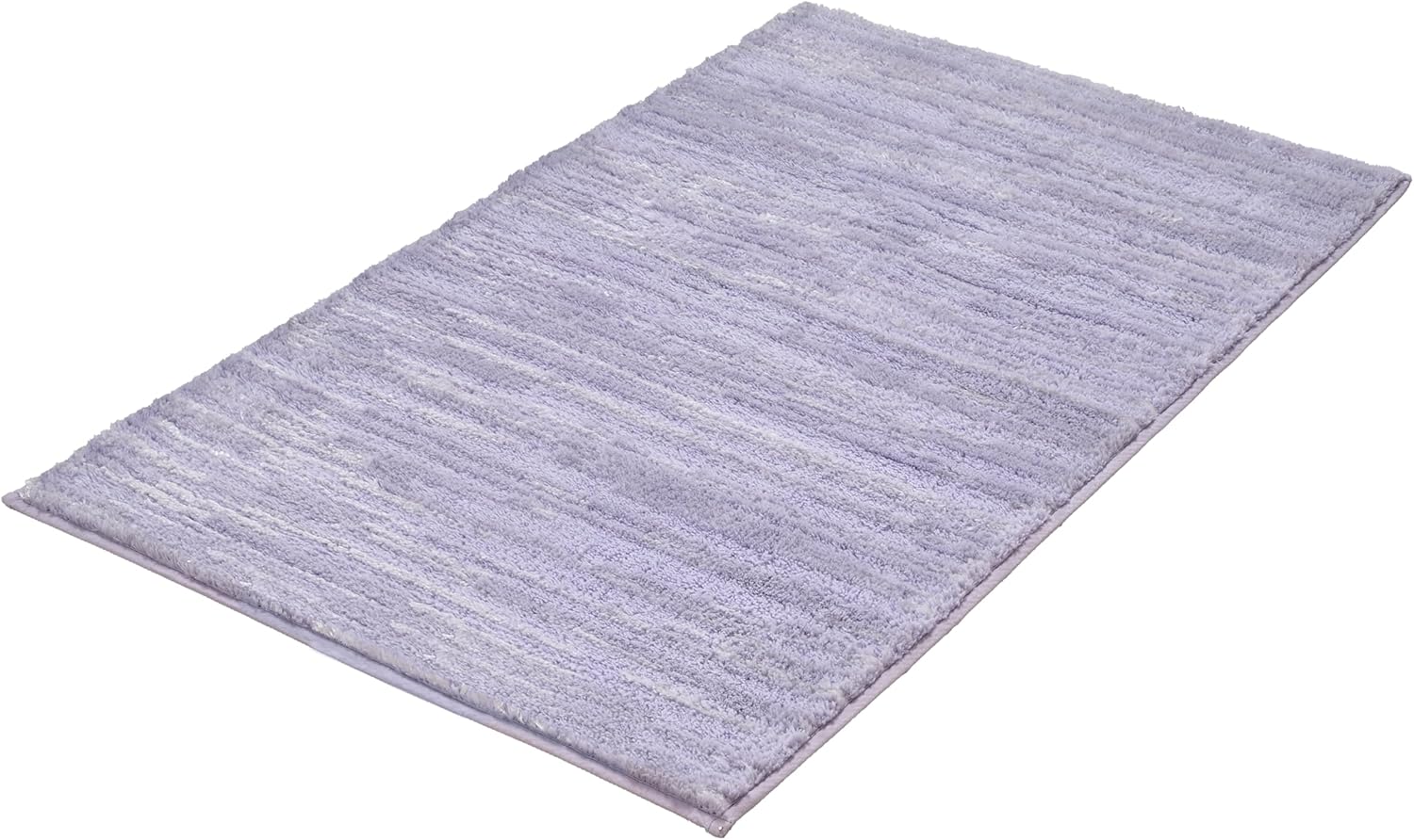 Bild von Kleine Wolke Badematte Glow, Höhe 14 mm, rutschhemmend beschichtet, fußbodenheizungsgeeignet, Polyester, rechteckig, Badteppich, Uni Farben, Streifen Struktur, Hoch-Tief Effekt