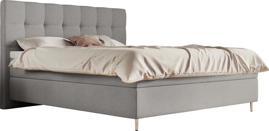 Bild von Schlaraffia Boxspringbett »Aida«, inklusive GELTEX® Next Topper, Metallfuß chrome, niedriges Kopfteil