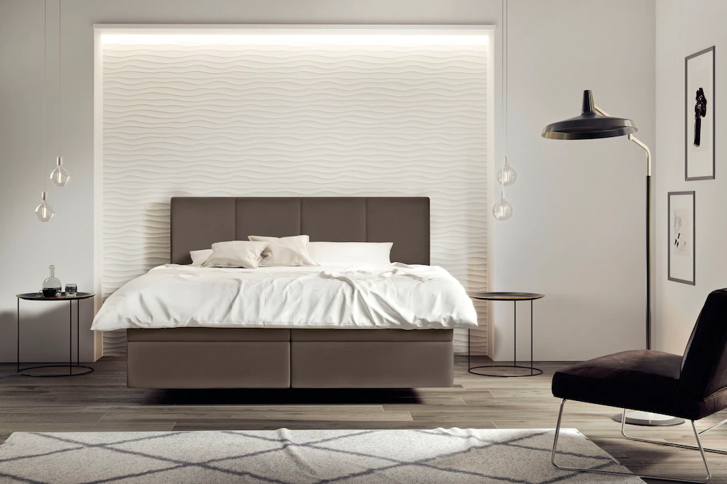 Bild von Schlaraffia Boxspringbett »Saga«, mit GELTEX® Next Topper, Fuß in Schwebeoptik, Kopfteilhöhe 113 cm