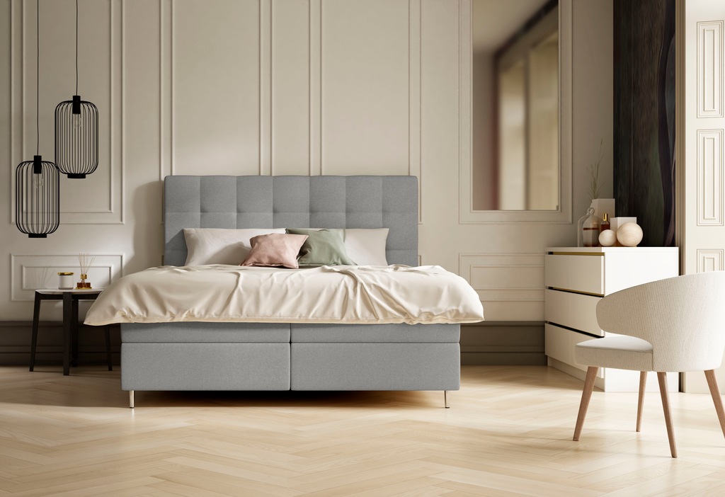 Bild von Schlaraffia Boxspringbett »Aida«, inklusive GELTEX® Next Topper, Metallfuß in chrome