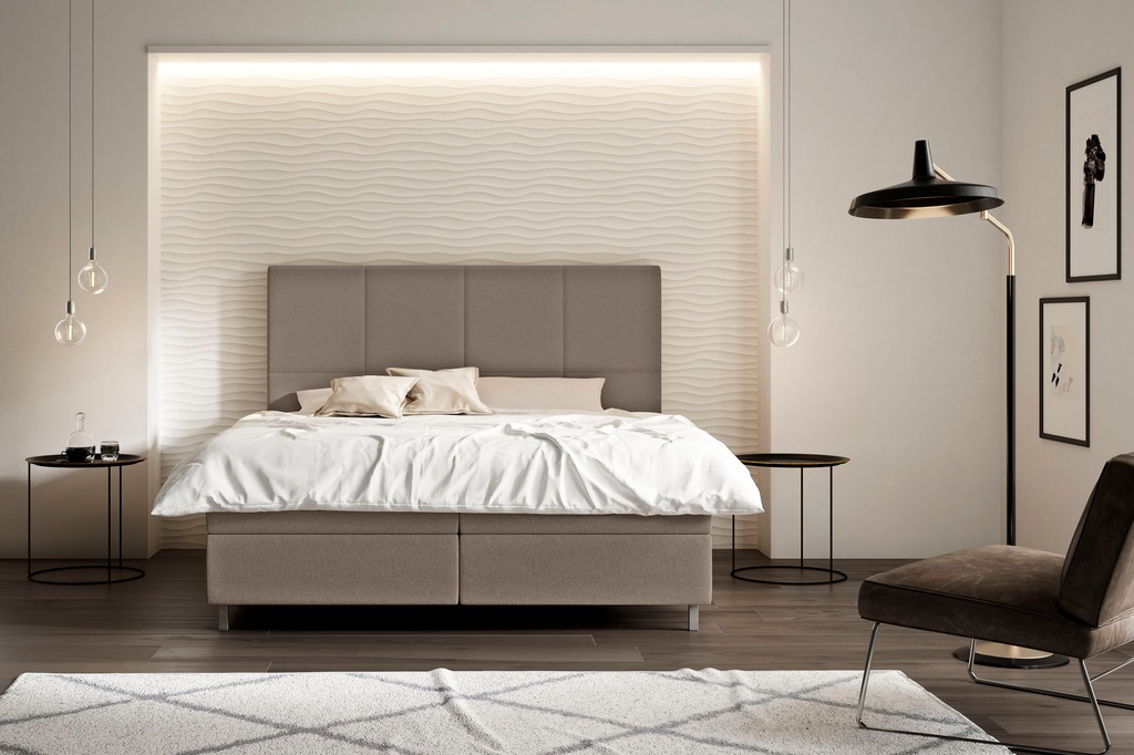 Bild von Schlaraffia Boxspringbett »Saga«, inkl. BULTEX® Topper, Metallfuß in Chrom