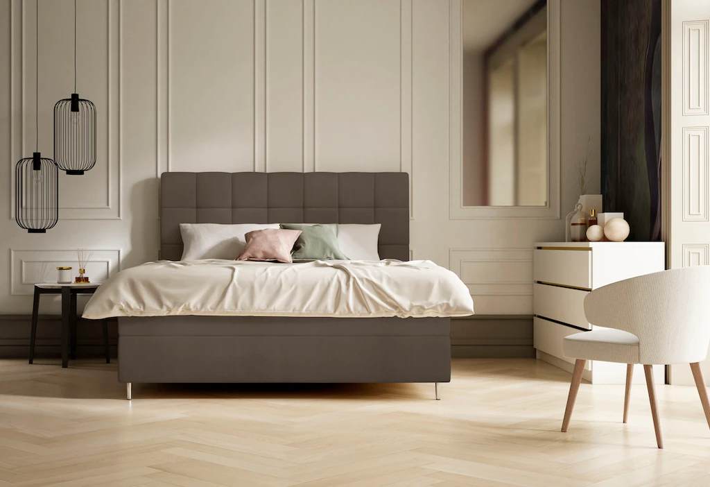 Bild von Schlaraffia Boxspringbett »Aida«, inkl. BULTEX® Topper, Metallfuß in chrom