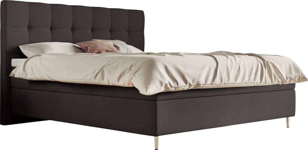 Bild von Schlaraffia Boxspringbett »Aida«, inklusive GELTEX® Next Topper, Metallfuß chrome, niedriges Kopfteil