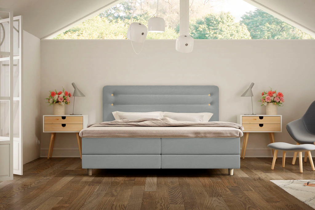 Bild von Schlaraffia Boxspringbett »Fidelio«, inkl. BULTEX® Topper, Holzfuß in Eiche
