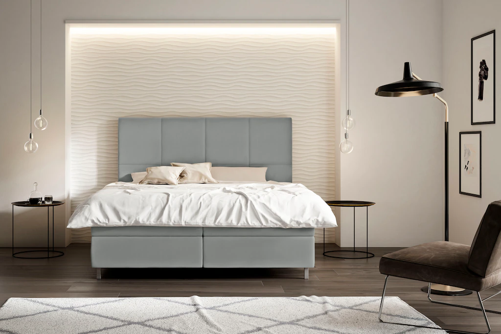Bild von Schlaraffia Boxspringbett »Saga«, GELTEX® Next Topper, Metallfuß in Chrom