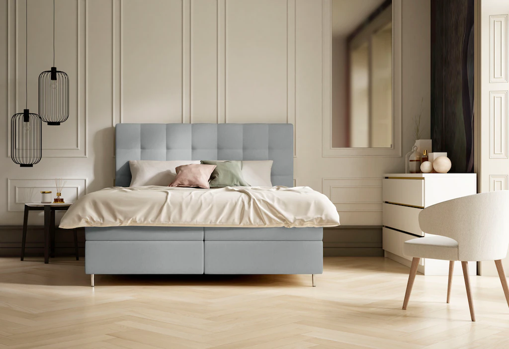 Bild von Schlaraffia Boxspringbett »Aida«, inklusive GELTEX® Next Topper, Metallfuß in chrome