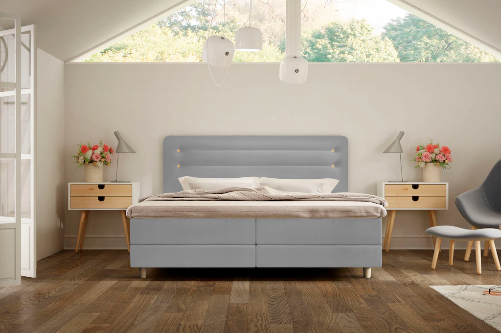 Bild von Schlaraffia Boxspringbett »Fidelio«, inkl. BULTEX® Topper, Holzfuß in Eiche
