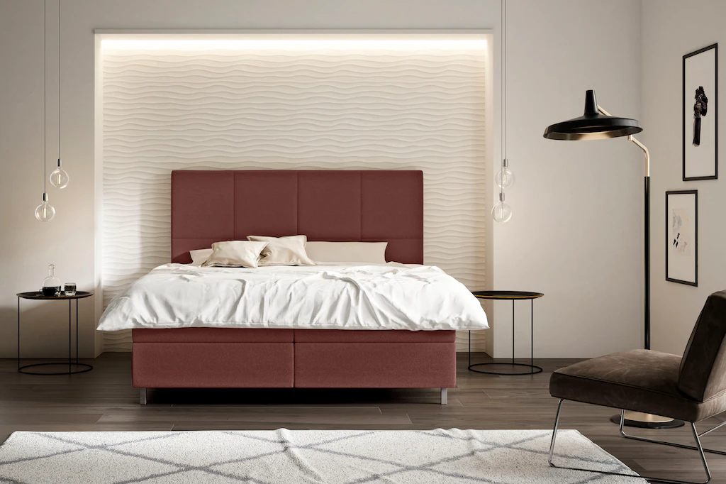 Bild von Schlaraffia Boxspringbett »Saga«, inkl. BULTEX® Topper, Metallfuß in Chrom
