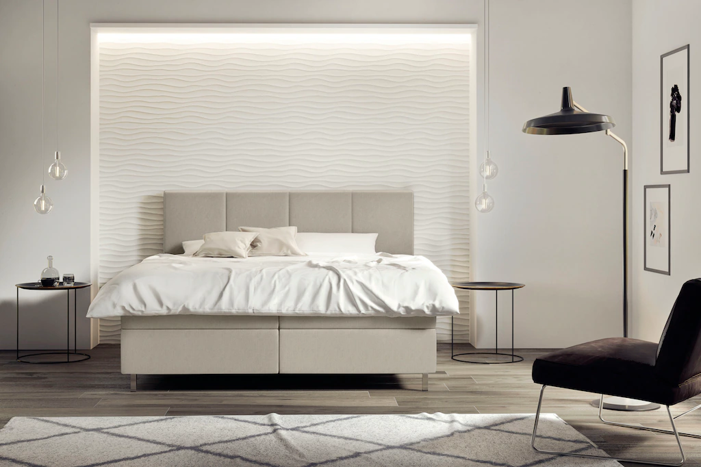Bild von Schlaraffia Boxspringbett »Saga«, GELTEX® Next Topper, Metallfuß in Chrom