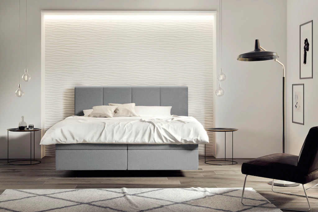 Bild von Schlaraffia Boxspringbett »Saga«, mit GELTEX® Next Topper, Fuß in Schwebeoptik, Kopfteilhöhe 113 cm