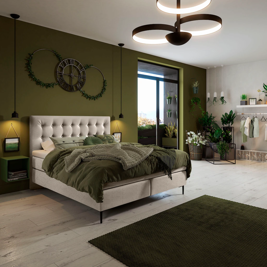 Bild von Schlaraffia Boxspringbett »Everton«, inklusive GELTEX® Next Topper, Metallfuß in schwarz