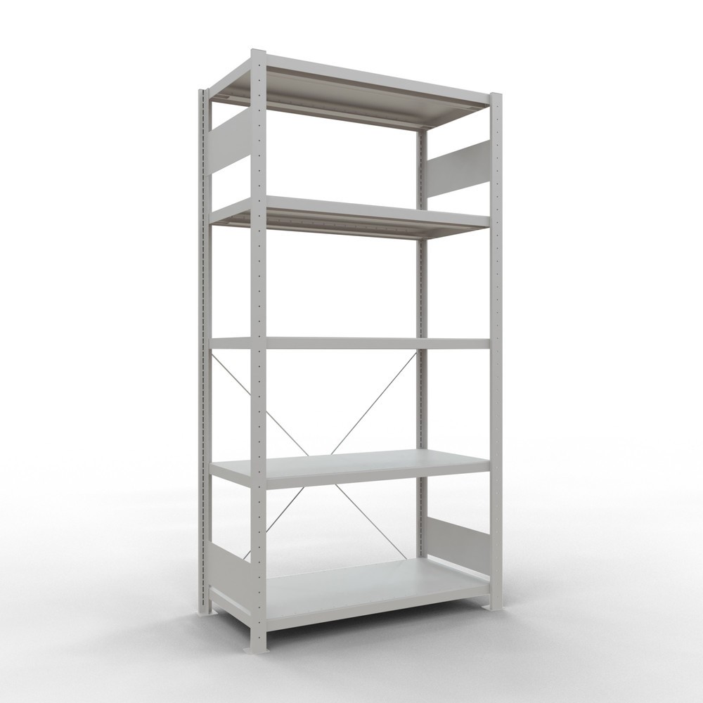 Bild von SCHULTE Fachbodenregal Steckmontage, GF, FL 330 kg, lichtgrau, HxBxT 2.000 x 1.000 x 500 mm