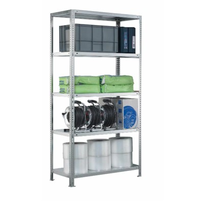 Bild von Schulte Grundregal Schraubregal MULTIplus85 2500 x 1000 x 600 mm verzinkt 6 Fachböden