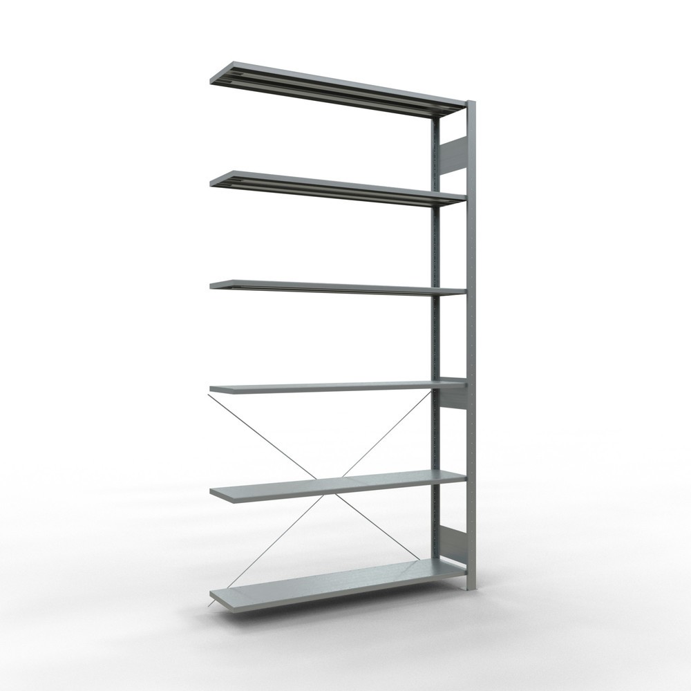 Bild von SCHULTE Fachbodenregal Stecksystem, AF, FL 150 kg, verzinkt, HxBxT 2.500 x 1.300 x 300 mm