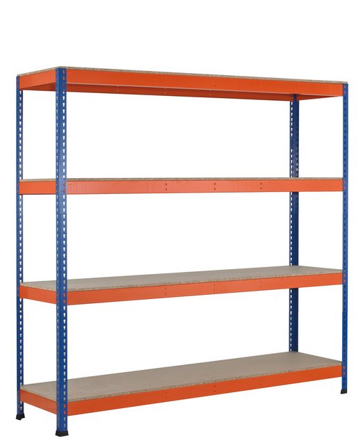 Bild von SCHULTE Lagertechnik Steckregal GR, Weitspannregal Z1 mit Spanplatten, 2438 x 1841 x 621 mm