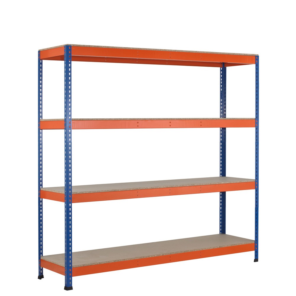 Bild von SCHULTE Lagertechnik Steckregal GR, Weitspannregal Z1 mit Spanplatten, 2438 x 2450 x 621 mm
