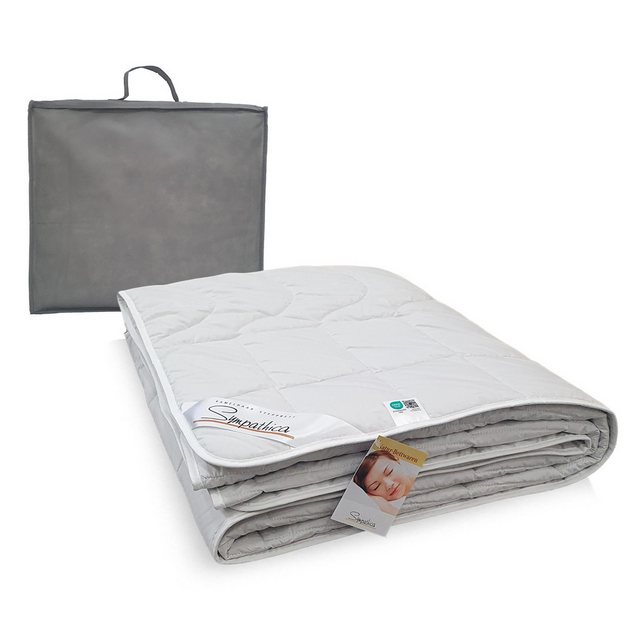 Bild von Sympathica Naturhaarbettdecke Sommerbett 100% Kamelhaar Bettdecke Sommerdecke Kamelhaardecke 135x200, Füllung: 100% Kamelhaar, Bezug: 100% Baumwolle, veredelt mit Aloe Vera